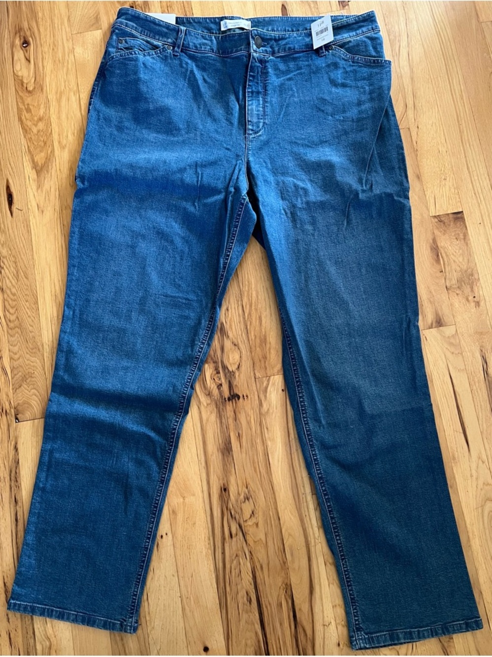 J. Jill Straight Leg Jeans in Dark Blue Denim